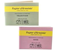 Papier d'Arménie - Lot de 2 carnets (1 Tradition + 1 Rose) | Encens en papier avec arômes naturels et floraux