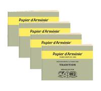 Papier d'Arménie Lot de 4 Carnets de 12 feuilles de 3 lamelles parfum TRADITION