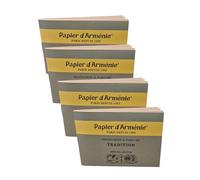 PAPIER D'ARMENIE - PAPIER PARFUME TRADITIONNEL POUR LE Purificateur d'Ambiance - Lot de 4 carnets de notes depuis 1885