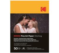 Pack de 50 feuilles jet d'encre Kodak Fine Art pour gravure haut de gamme 10 x 15 cm Blanc