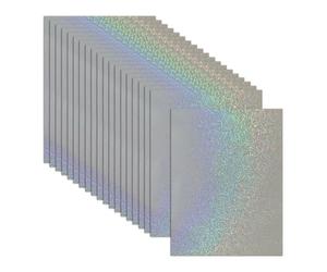 Papier d'autocollant holographique - 20 feuilles Foil de superposition | Arches d'autocollants nuages | A4 Hology Sticker Feuille d'autocollants pour documents Cartes Craft Album Photos