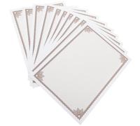 Papier de Certificat et Manuscrit Vierge 10 Pièces, Imprimable A4 | Bords Arrondis, Surface Lisse, Format Portable, Papier Beige, Usage Scolaire, Lot Intérieur pour Diplôme