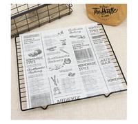 papier de charcuterie Lot de 25 feuilles de papier d'emballage for sandwichs - 9,8 x 9,8 pouces - Papier d'emballage alimentaire résistant à la graisse - Outils de pâtisserie(Color 04)