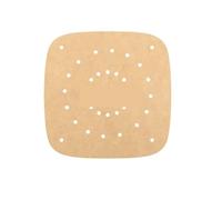 papier de charcuterie Tapis de cuisson carré perforé for friteuse à air, papier sulfurisé antiadhésif sans huile for friteuses, micro-ondes et cuiseurs vapeur(23CM 200PCS)