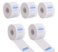 Papier de Coiffeur Jetable Blanc,5 Rouleaux Bandes de Cou de Barbier Coiffeur Papier Papier Crêpe Jetables pour Salon de Coiffure pour Coiffeurs et Barbiers Ou à Usage Domestique