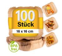 Papier de cuisson GOURMETmaxx pour friteuse à air chaud 100 x bol en papier a...
