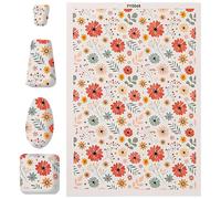 Papier de d'argile, papier de en céramique, feuilles d'argile florale - Décalcomanies de fleurs colorées d'eau rustique faites à la main pour de papier pour travaux