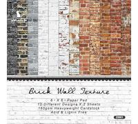 Papier de fond vintage à motif de briques pour scrapbooking, fabrication de cartes de vœux, loisirs créatifs, peinture, décoration, journal de voyage (texture brique murale)