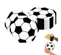 Papier de football - Lot de 20 décorations pour cocktail avec solution de serviette pour et adolescents, anniversaire, banquet, maison, appartement,