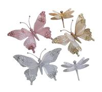 Papier De Noël en Plastique Robuste Et Libellules Ornement Suspendu Décorations D'arbres De Vacances Portables en Plastique Decorfly
