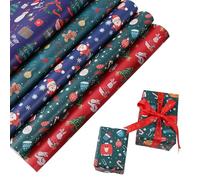 Papier de Noël, papier de Noël, rouleau de papier cadeau de Noël, papier cadeau pour fêtes de fin d'année, mariages d'hiver