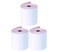 Papier de Reçu Thermique à Deux Couches 3 Rouleaux, pour Caisse | Papier Offset à Copie , Surface Lisse et Couleurs Vives, pour Imprimantes de Tickets