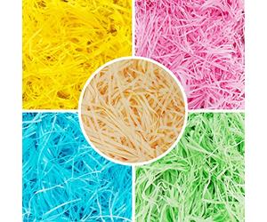 Papier de Remplissage, XiXiRan 250g Papier Raphia Déchiqueté, Papier de Soie Déchiqueté, Papier Dechiqueter Cadeau, Papier Déchiqueté, Panier Cadeau Raffia Décoration De La Boîte Cadeau