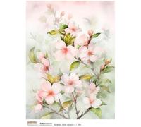 Papier de riz A4 ScrapLove - scrapbooking decoupage - fleurs arbre branche 8 fleurs de fruits