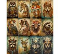 Papier de riz Cartes de Bohème, 20 x 26,6cm (6pc) - 6 motifs pour Scrapbooking, Cartes, Artisanat, Découpage par CRAFT KREATIVELY