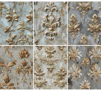 Papier de riz Gaufré Blanc, 20 x 26,6cm (6pc) - 6 motifs pour Scrapbooking, Cartes, Artisanat, Découpage par CRAFT KREATIVELY