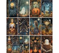 Papier de riz Halloween, 20 x 26,6cm (6pc) - 6 motifs pour Scrapbooking, Cartes, Artisanat, Découpage par CRAFT KREATIVELY