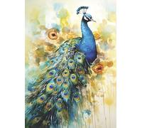 Papier de riz Paon Coloré, 29 x 40cm (1pc) - pour meubles Poster Craft Decoupage by CRAFT KREATIVELY