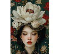 Papier de riz Portrait de Lotus Asiatique, 29 x 40cm (1pc) - pour meubles Poster Craft Decoupage by CRAFT KREATIVELY