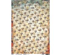 Papier de riz pour découpage A3 - Ciao Bella - Visionary Journey ballons flying machines