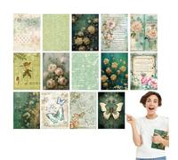 Papier de scrapbooking, kits de scrapbooking pour adultes | Papier papillon 3D pour journal de scrapbooking | Papier de scrapbooking vintage esthétique pour kits de bricolage de journal indésirable
