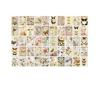 Papier de scrapbooking vintage, 100 feuilles de papier kraft décoratif, esthétique, fond de journal, pour bricolage, planificateur, album, carnet de notes (Type 2)