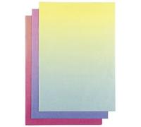folia 90078 - Soie Fleurie Shades of Rainbows Mix, résistante à l'humidité, 30 Feuilles, 50x70cm, 20 g/m² en 3 Designs de dégradé de Couleurs Assortis