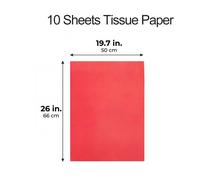 Papier De Soie Artisanal Fait À La Main,Fleurs,Emballage Cadeau,Mariage,Fête,Fournitures De Décoration Pour La Maison,Bricolage,10 Feuilles,50x66cm - Type Red #B