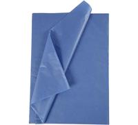 Papier de soie, feuille 50x70 cm, 14 cm, bleu, 25feuilles
