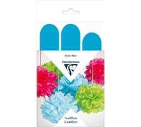 PAPIER DE SOIE, Set de 3 pompons à suspendre Ø30x1 et Ø40x2 - Bleu pétrole