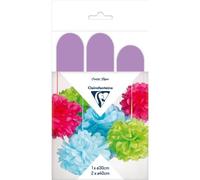 PAPIER DE SOIE, Set de 3 pompons à suspendre Ø30x1 et Ø40x2 - Mauve