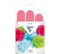 PAPIER DE SOIE, Set de 3 pompons à suspendre Ø30x1 et Ø40x2 - Rose