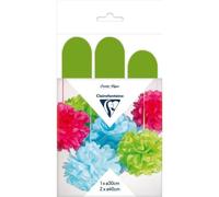 PAPIER DE SOIE, Set de 3 pompons à suspendre Ø30x1 et Ø40x2 - Vert