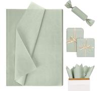 Papier de Soie Vert Sauge 100 Feuilles 35x50cm Emballage Cadeau Mariage Artisanat Loisirs Créatifs Décoration Mariage Anniversaire et Fêtes