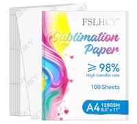 Papier de sublimation A4, 210x297 mm, 100 feuilles, 120 g/m², pour Mug, T-shirts, Textile, Tasses Compatible avec les Imprimantes à sublimation à jet d'encre