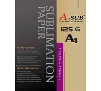 Papier De Sublimation A4, 210X297 Mm, 100 Feuilles, 125 G/M², Compatible Avec Les Imprimantes À Sublimation Epson, Sawgrass, Ricoh, Brother