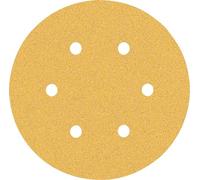 BOSCH Feuille abrasive EXPERT C470 a 6 trous, 150 mm, G 80, 50 pieces 2608900919