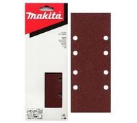 10 FEUILLES RECTANGULAIRES MAKITA ABRASIVES 93X230 MM GRAIN 120 - 4 + 4 TROUS-P318370-120