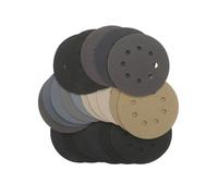 Papier De Verre Papier de verre 5 pouces, 125mm, grain 60-10000, disques ponçage forme ronde, boucle crochet, feuille polissage, tampon ponceuse à 8 trous(10000,10 PCS)