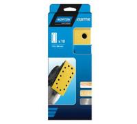 Papier de verre - perforation parallèle 10 trous, 115x230 mm, grain 80 - NORTON - 77696089218