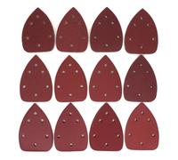 Papier de verre Triangle de papier de verre auto-adhésif, 6 trous, Delta SanderHook, disque à boucle, outils abrasifs for le polissage grain 40 à 1000, 24 pièces