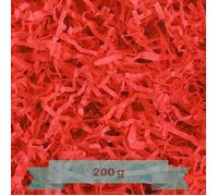 Creative Deco 200g Frisure Papier Déchiqueté Kraft Rouge | Frisure Emballage | Cadeau Noel | Remplissage Boite Cadeau | Panier Garni Vide