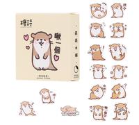 Papier Décoratif Pour Bricolage, Foournitures Scolaires, Papeterie Japonaise 45 Pièces/Boîte, Autocollants De Scrapbooking, Dessin Animé Loutre