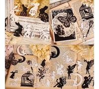 Papier Découpé en Dentelle Creuse 80 Pièces Papier de Scrapbooking Vintage Découpé en Dentelle Creuse pour Scrap Booking Deco de DIY Album Photo