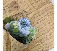 Papier D'emballage, 20 Pièces Feuilles D'emballage, Feuilles Papier Cadeau Recyclé Avec Ficelle, Peut Être Utilisé Pour Emballer Des Fleurs, Des Livres, Des Cadeaux