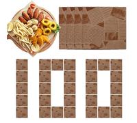 Papier d'emballage alimentaire, 100 feuilles de papier résistant à la graisse, 100 feuilles de papier pour emballer des aliments, 17,09 x 7,09 cm | Revêtements antiadhésifs pour paniers pour fêtes