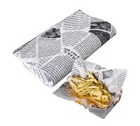 Papier d'Emballage Alimentaire Anti-Graisse - 120 Feuilles Imprimées, Imperméables, Multifonctionnelles - Style Rétro pour Sandwich, Poulet Frit et Frites (22 * 22cm)