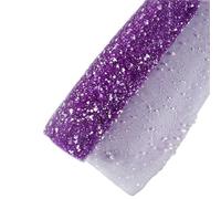 Papier d'emballage anniversaire fleurs, Papier d'emballage en fil for fleuristes, lot de 2, 50 cm x 4 yards, multicolore(Deep purple)