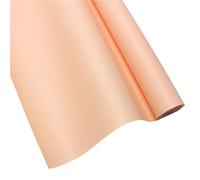 Papier d'emballage brouillard mat couleur unie papier fleuriste Bouquet fleur Art rouleau épais 15 mètres Pour Emballage Cadeau(Light orange)