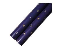 Papier d'emballage cadeau multicolore 10 pcs Christmas Wrapping Craft Paper Vintage Printed Gold Reindeer Brown Kraft 50x70cm(B)